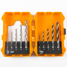 10pcs multifunction combination carbide metal wood masonry quick change HSS twist drilling drill bit tool kit set